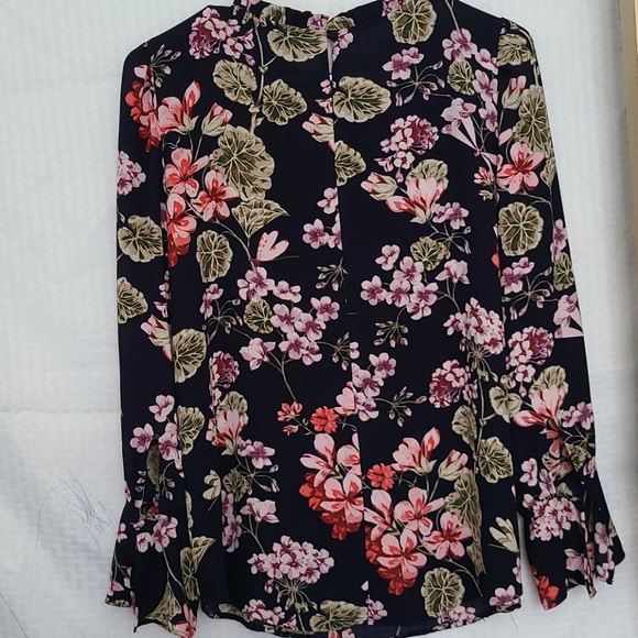 Ann Taylor Floral sheer blouse - Picture 4 of 4